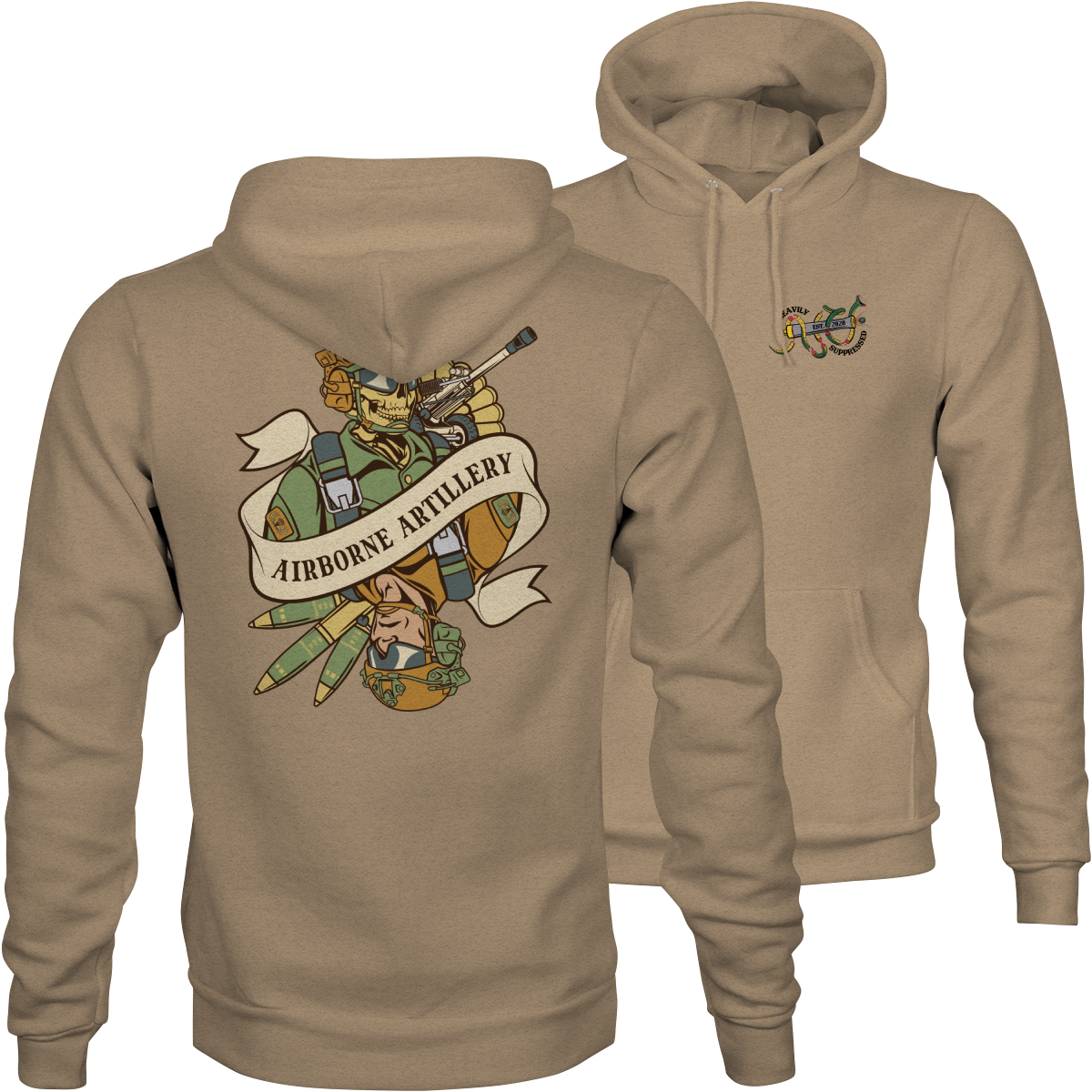Airborne Artillery Death Card Hoodie