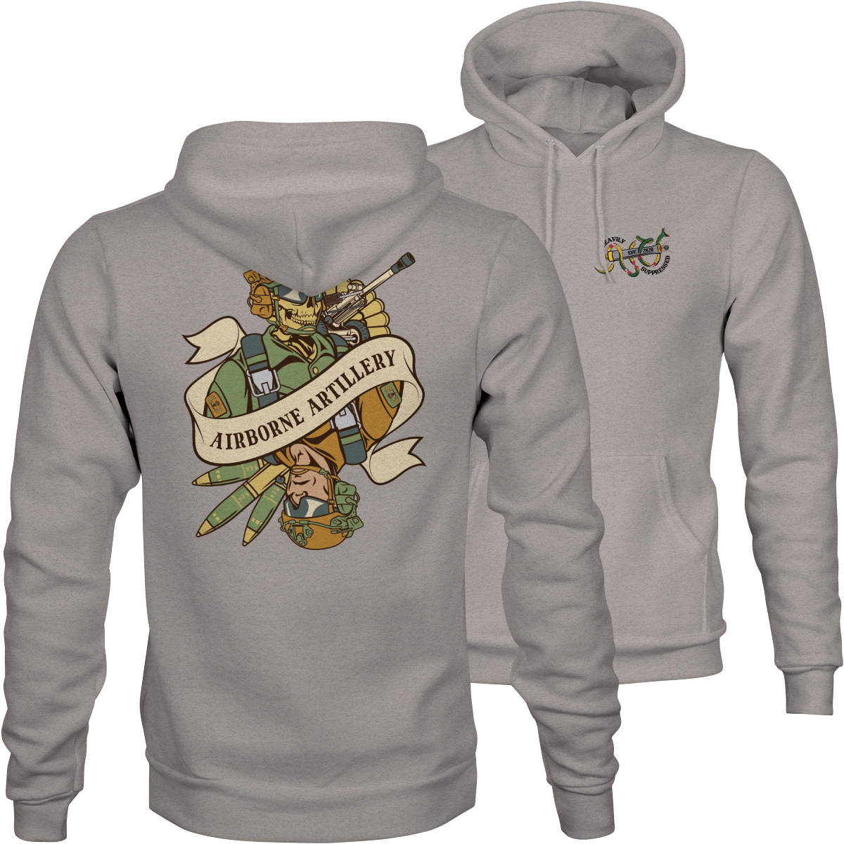 Airborne Artillery Death Card Hoodie