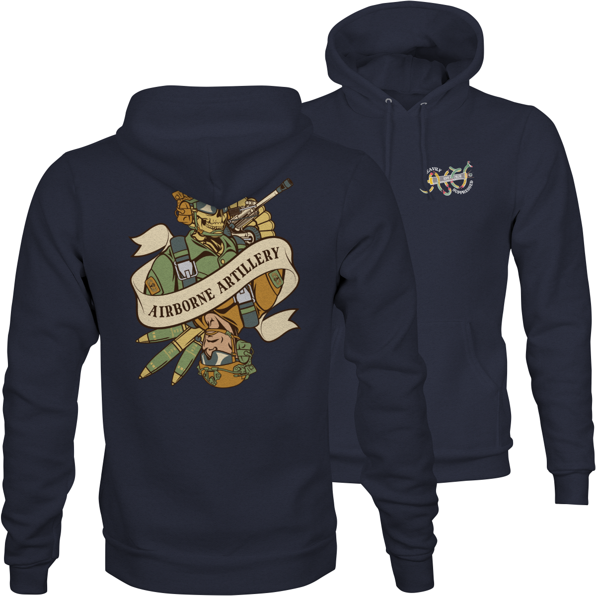 Airborne Artillery Death Card Hoodie