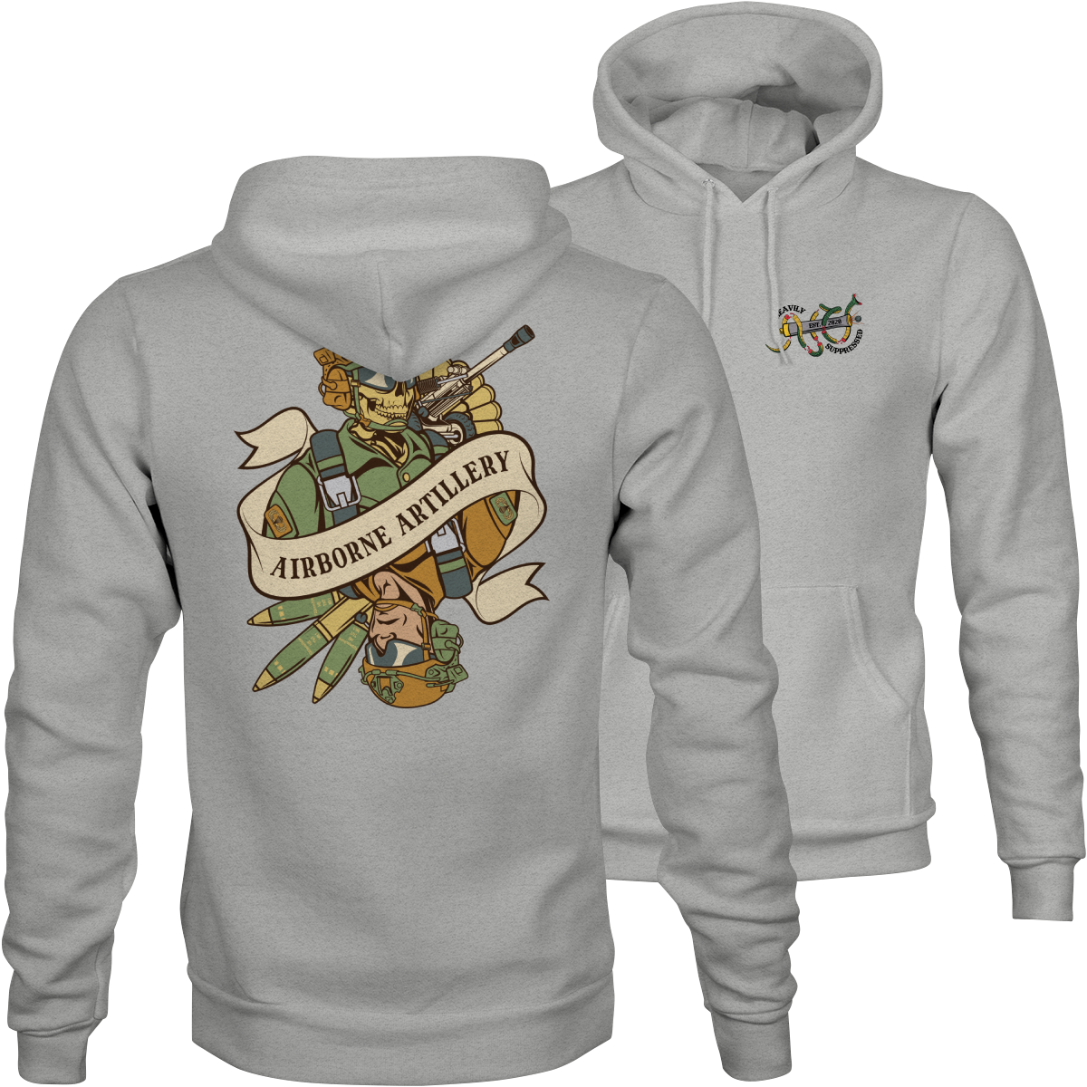 Airborne Artillery Death Card Hoodie
