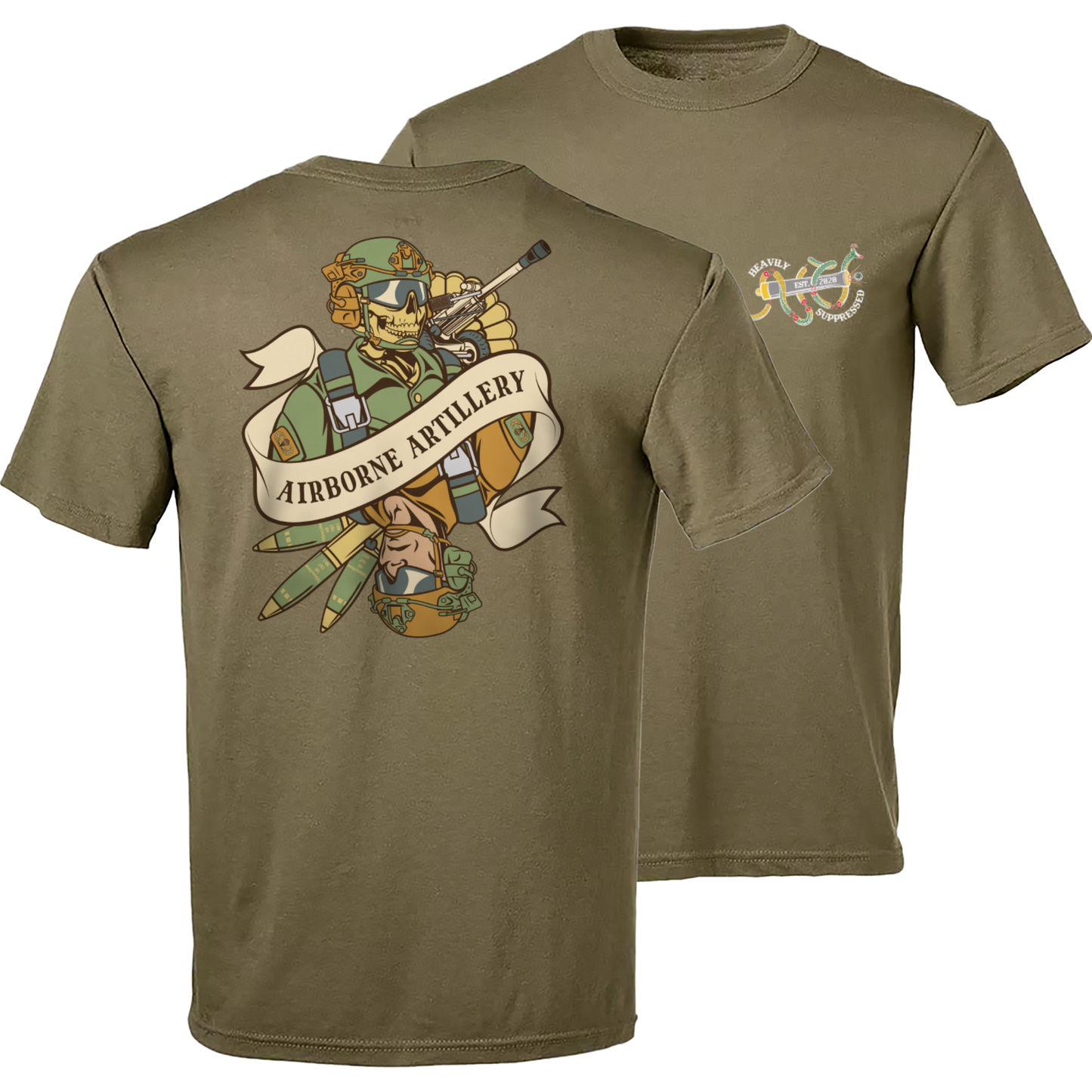 Airborne Artillery Death Card Tee