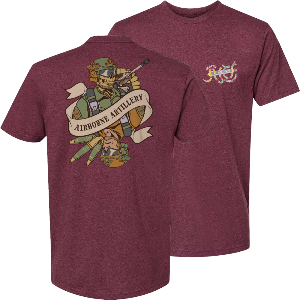 Airborne Artillery Death Card Tee