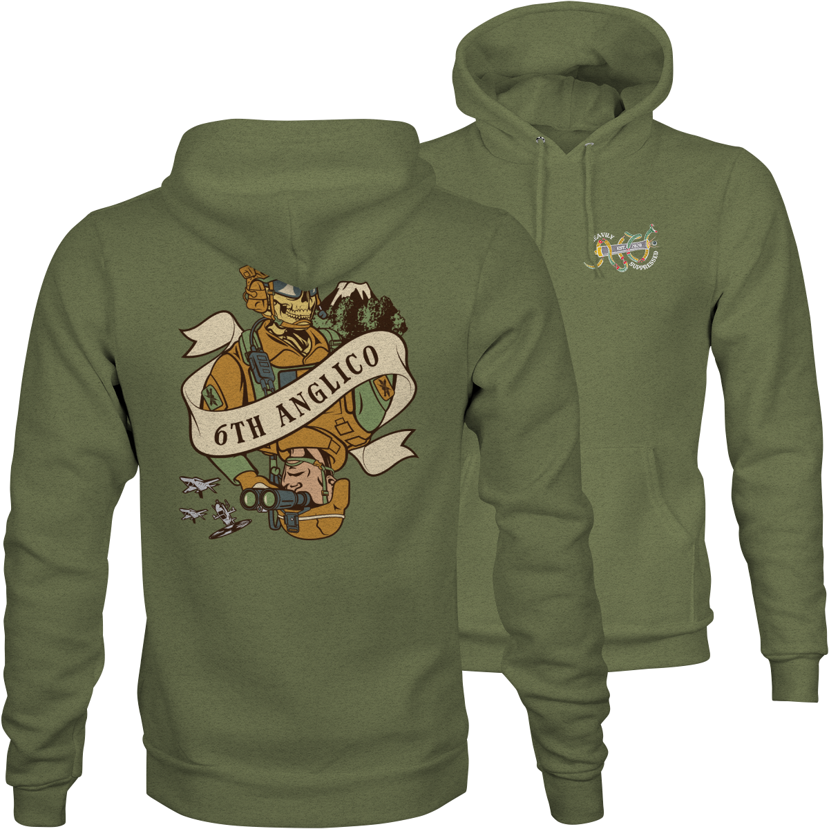 6th ANGLICO Death Card Hoodie
