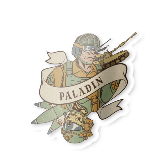 Paladin Death Card Sticker