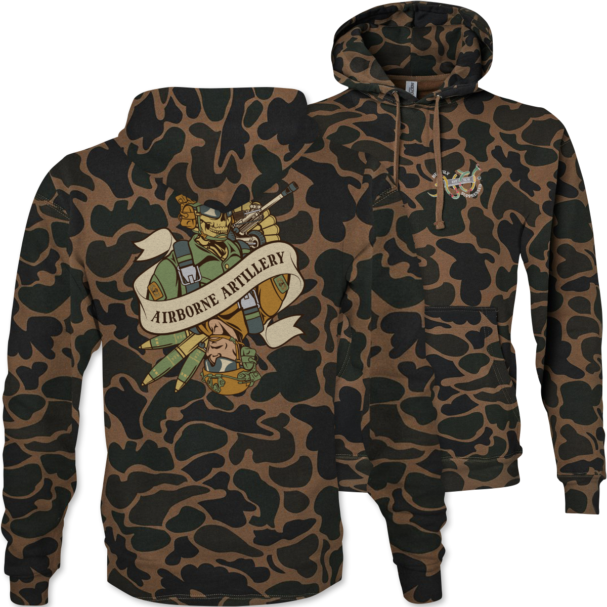 Airborne Artillery Death Card Hoodie