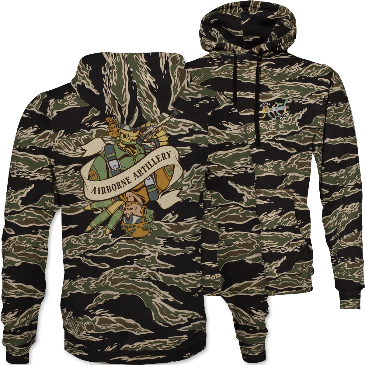 Airborne Artillery Death Card Hoodie