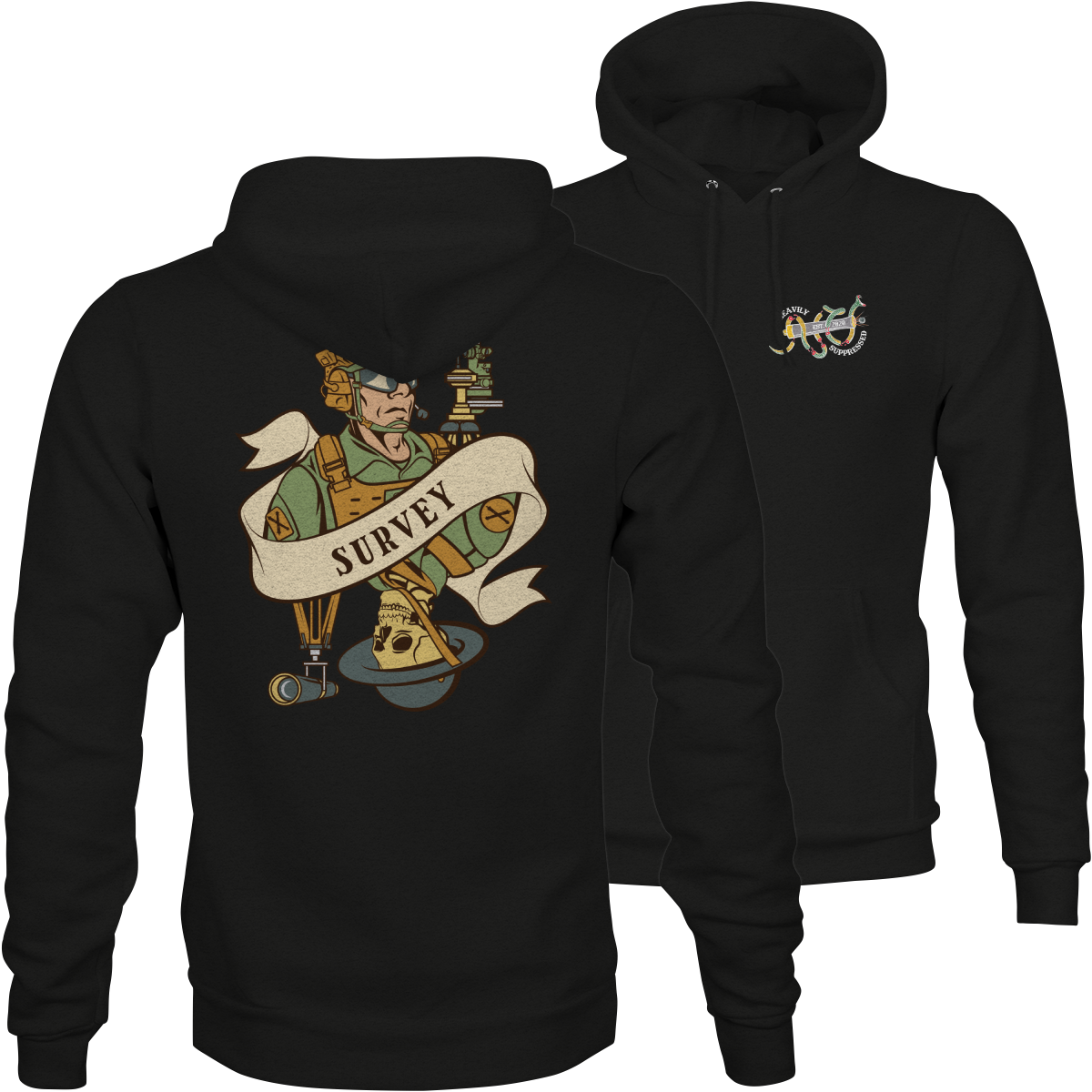 Survey Death Card Hoodie