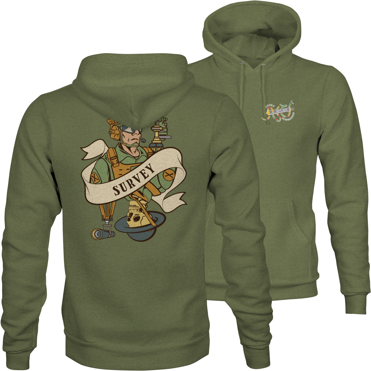 Survey Death Card Hoodie