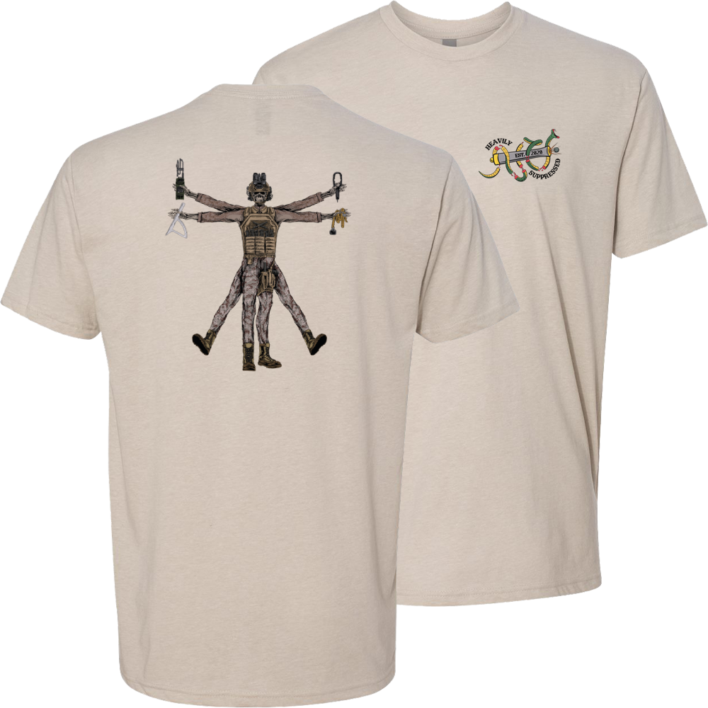 Vitruvian Artilleryman Tee – Heavily Suppressed