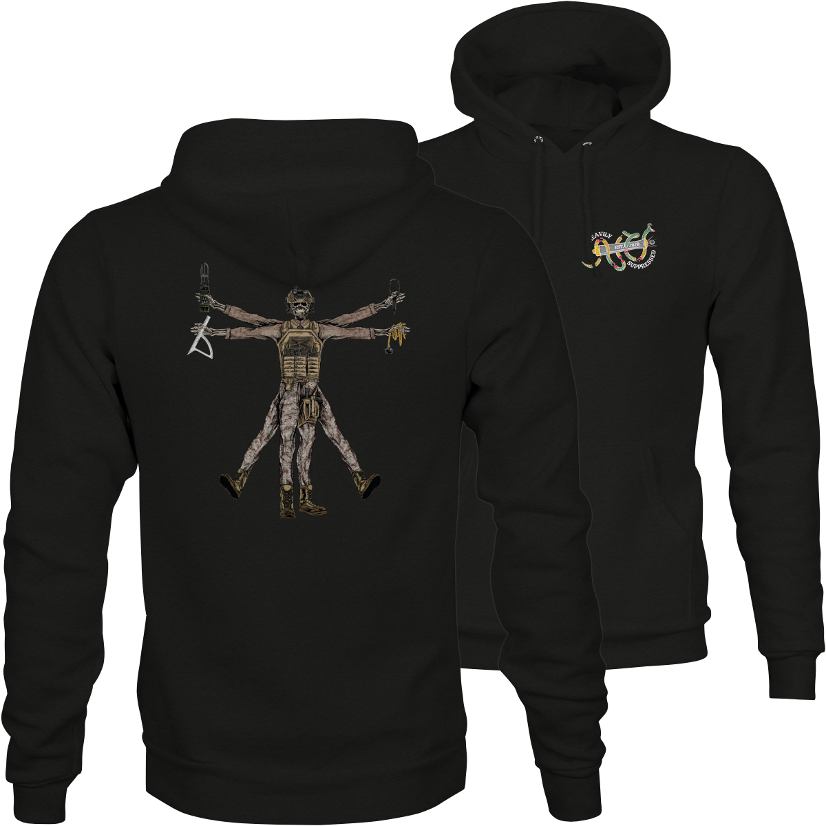 Vitruvian Artilleryman - Hoodie