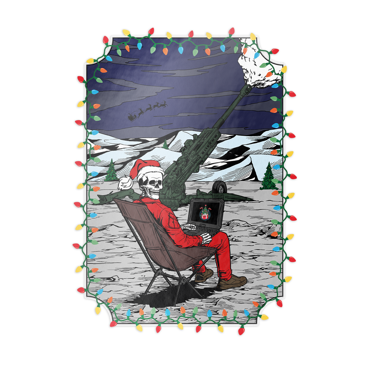 Christmas Cannon - Sticker