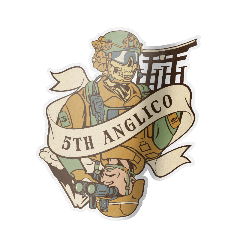 5th ANGLICO Death Card Sticker