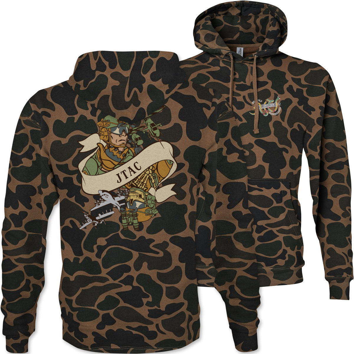 JTAC Death Card Camouflage Hoodie