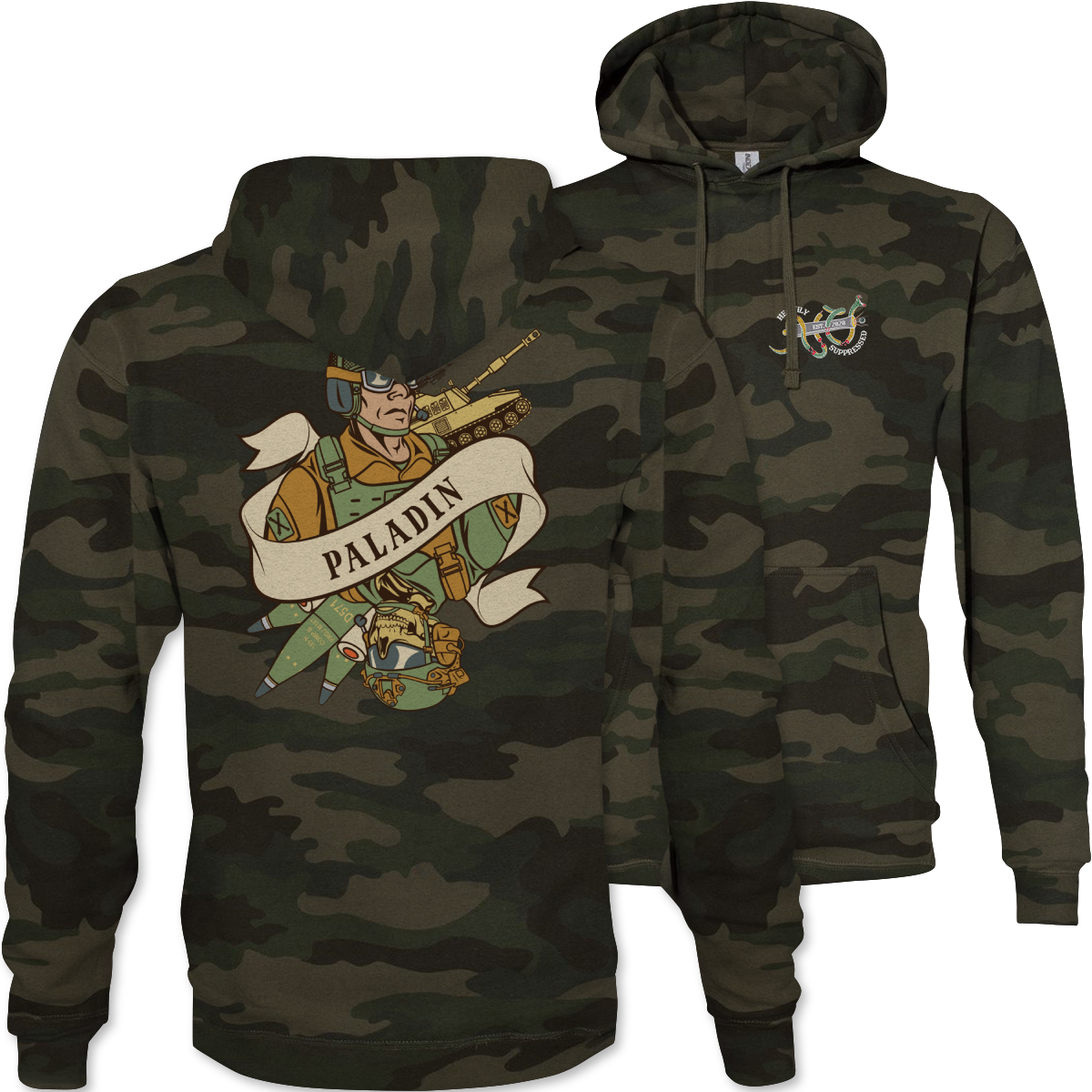 Paladin Death Card Camouflage Hoodie