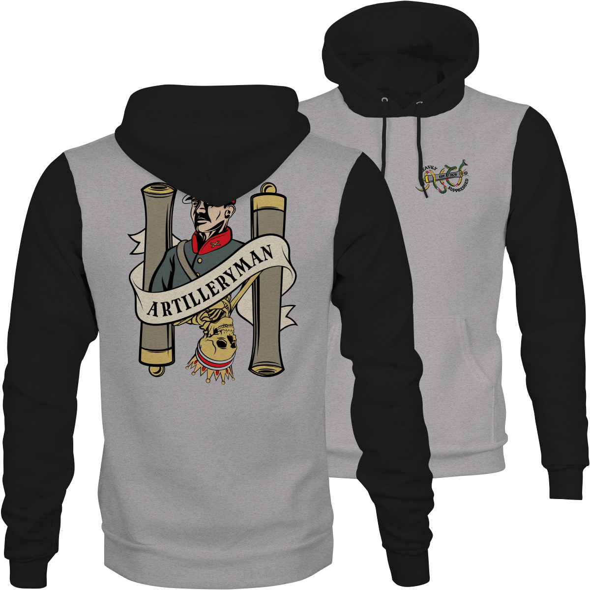 Artilleryman Death Card Camouflage Hoodie