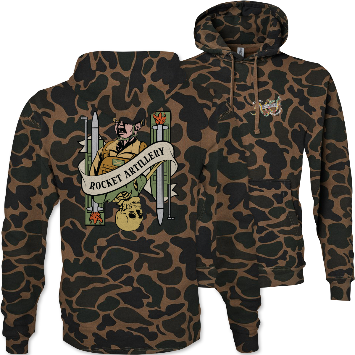 Rockets Death Card Camouflage Hoodie