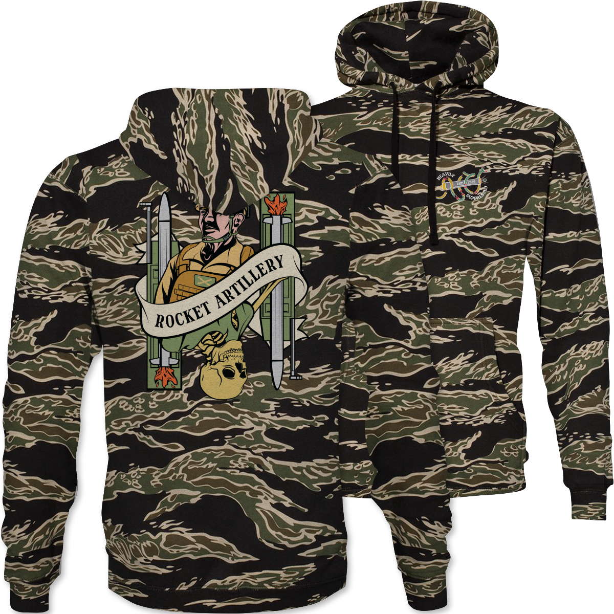 Rockets Death Card Camouflage Hoodie