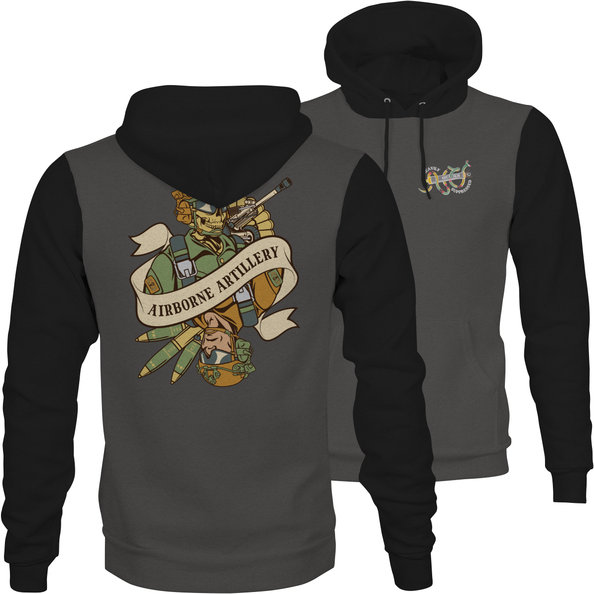 Airborne Artillery Death Card Hoodie