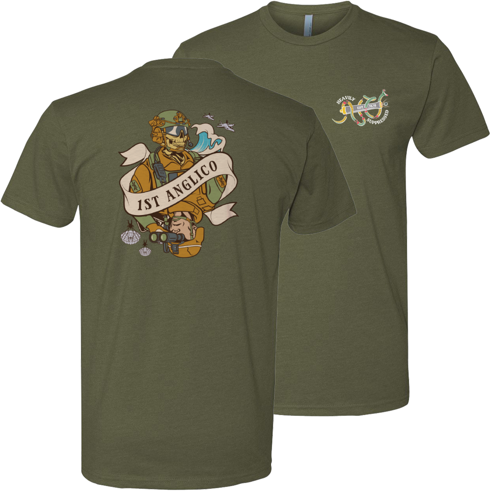 1st ANGLICO Death Card Tee - fire support artillery t-shirt