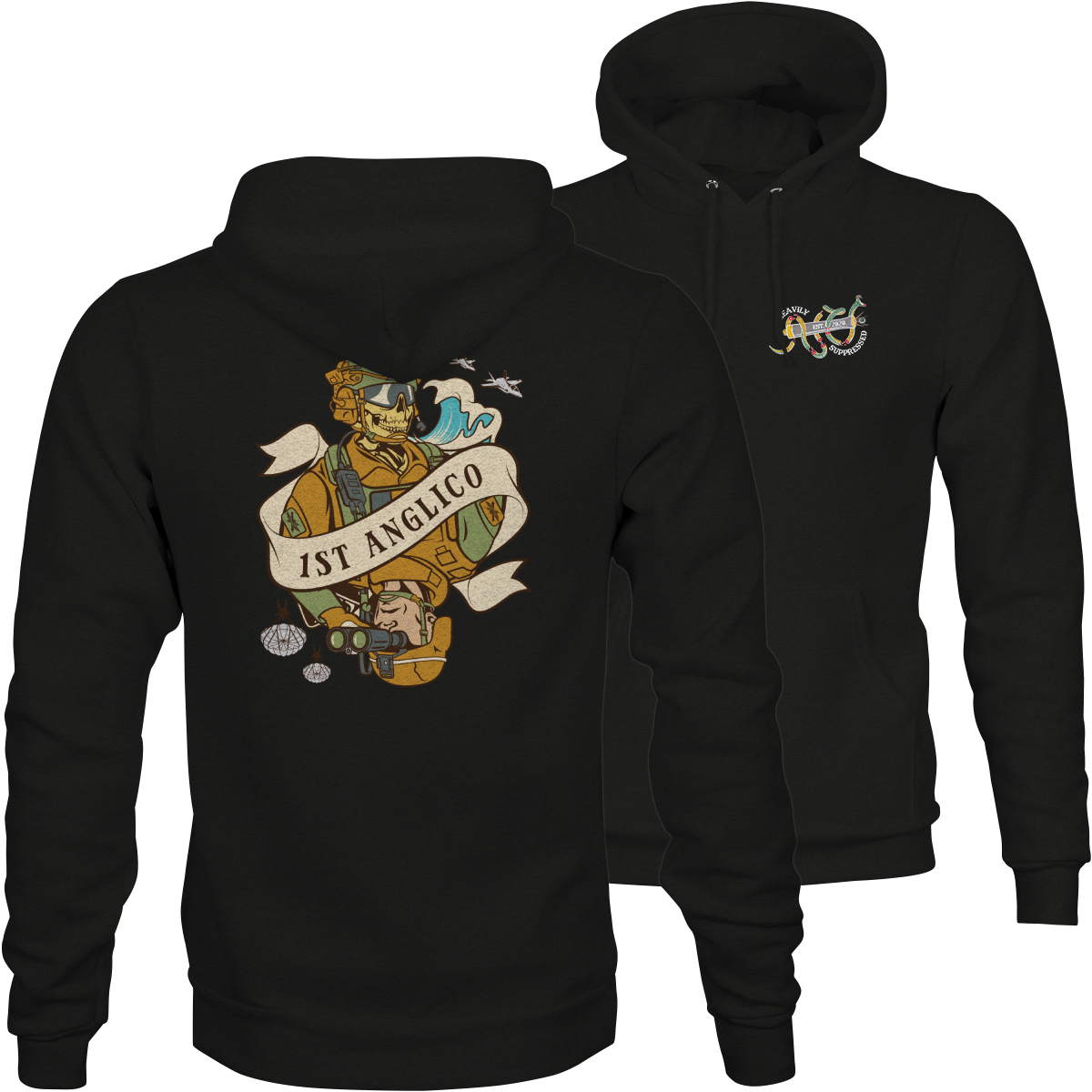 1st ANGLICO Death Card Hoodie