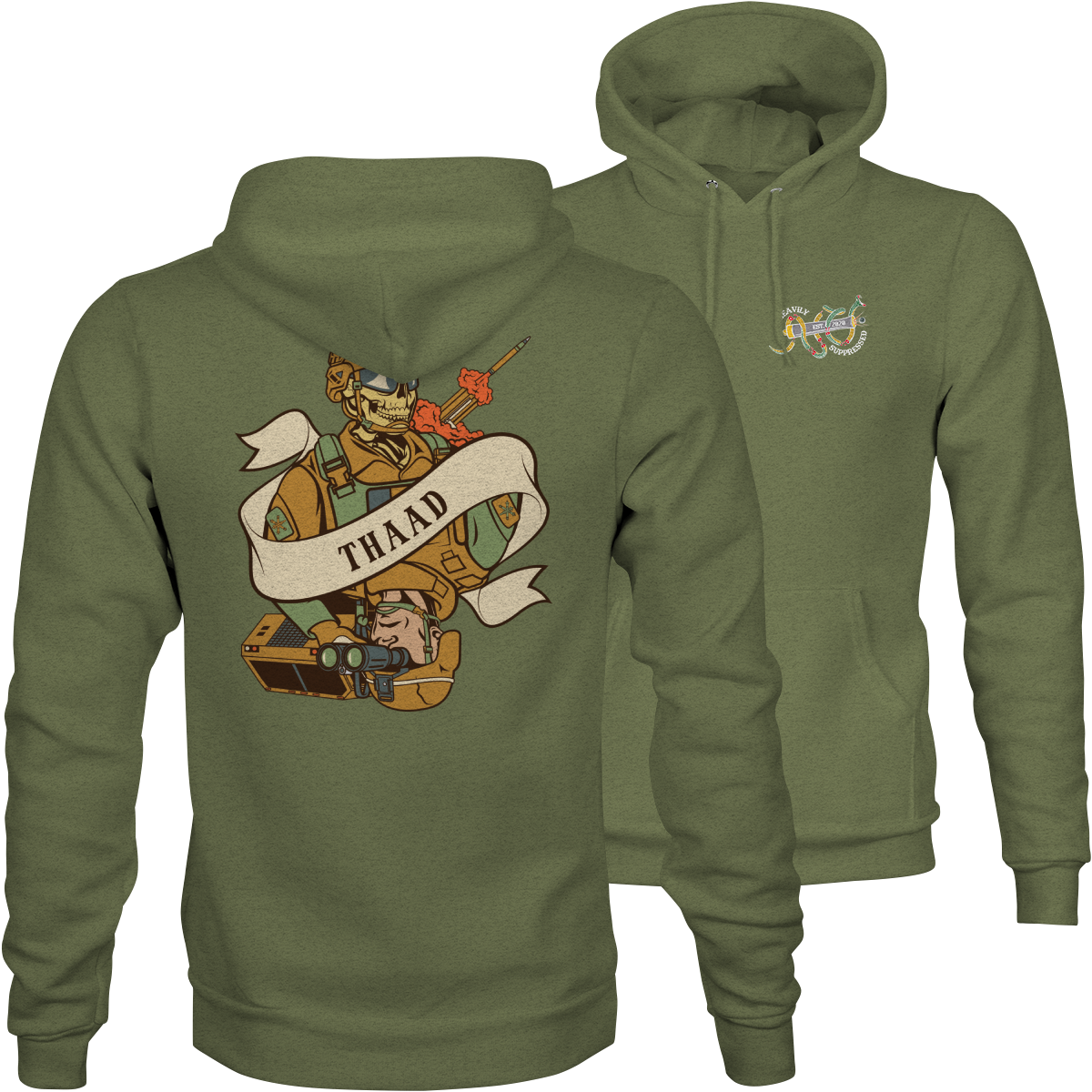 THAAD Death Card Hoodie - air defense artillery hoodie
