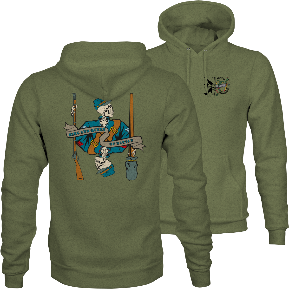 King and Queen Death Card Hoodie - artillery hoodie