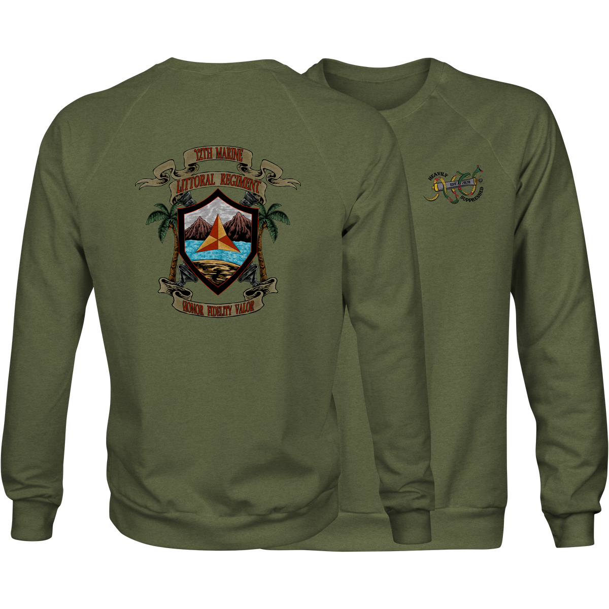 12th MLR Thunder and Steel Sweatshirt - custom unit artillery sweatshirt