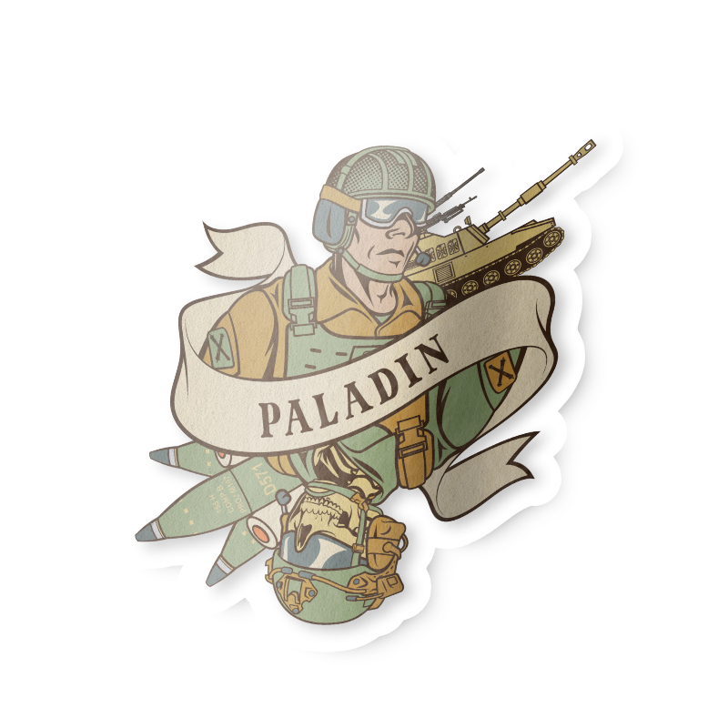 Paladin Death Card Sticker