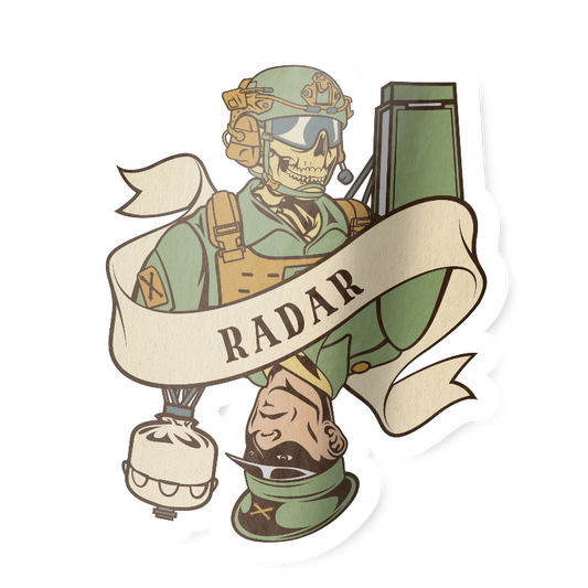 Radar Death Card Sticker