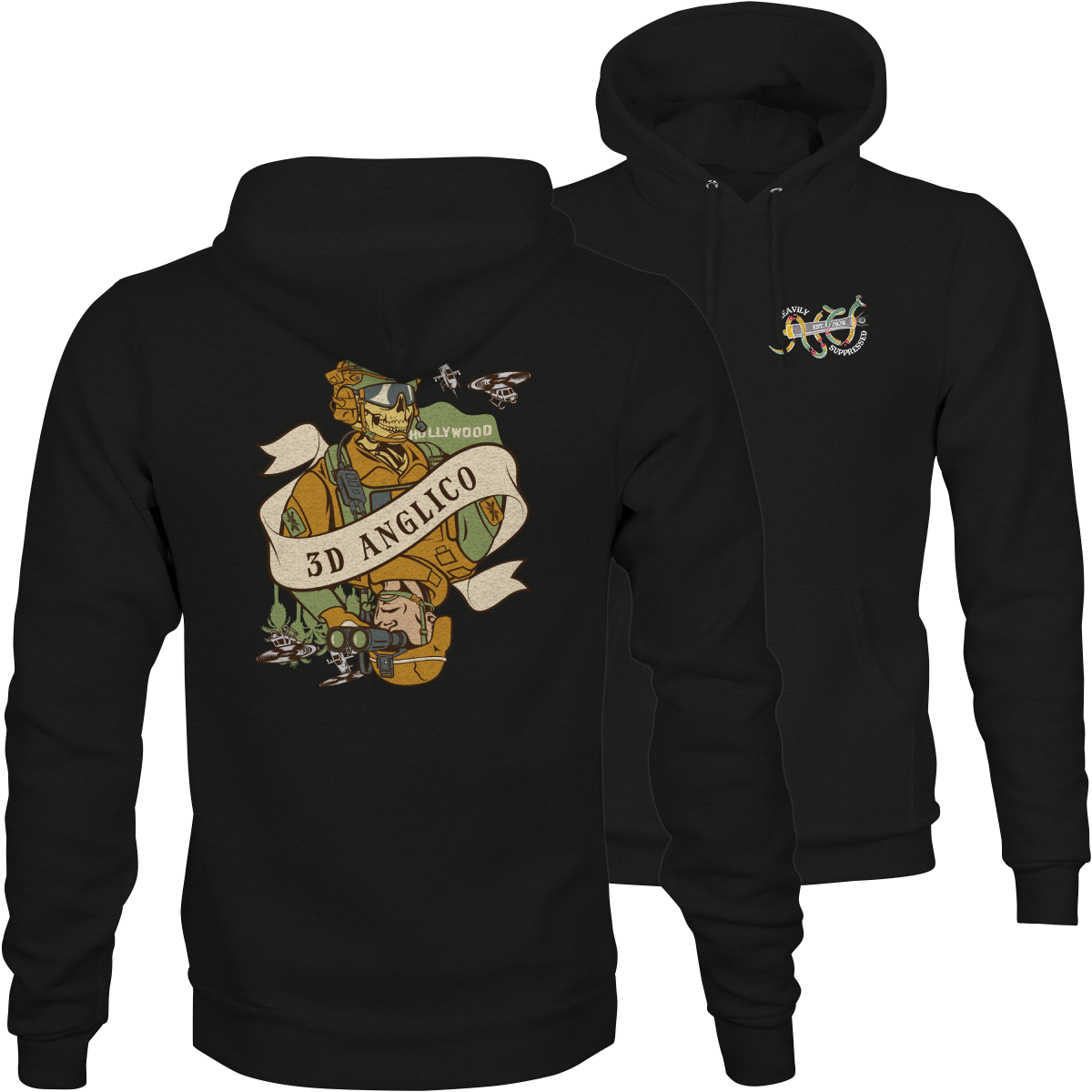 3rd ANGLICO Death Card Hoodie