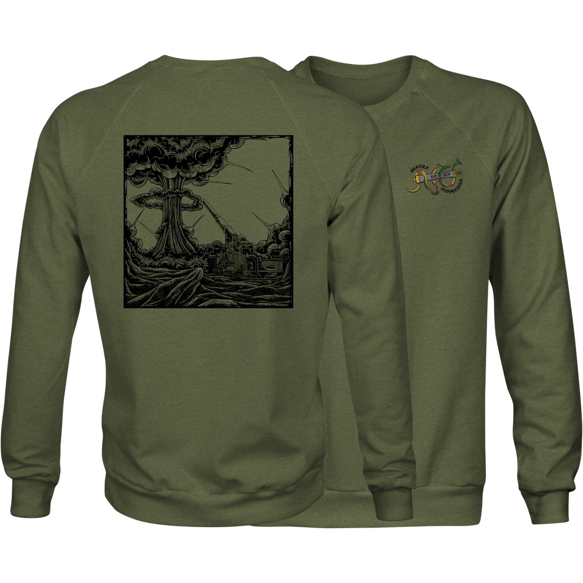 Atomic Annie Sweatshirt - M65 atomic cannon artillery sweatshirt