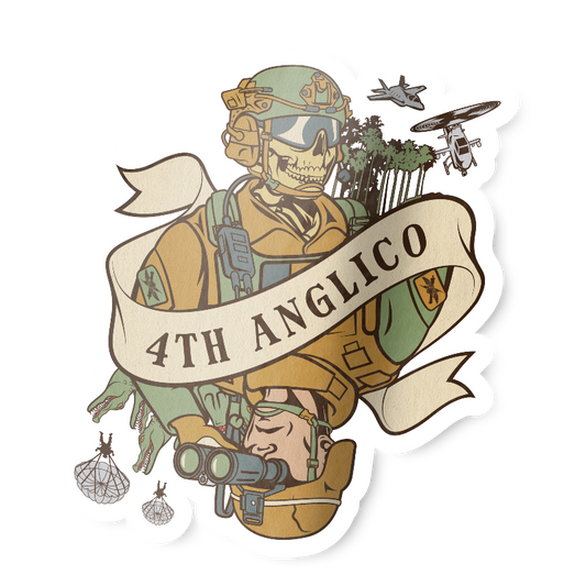 4th ANGLICO Death Card Sticker