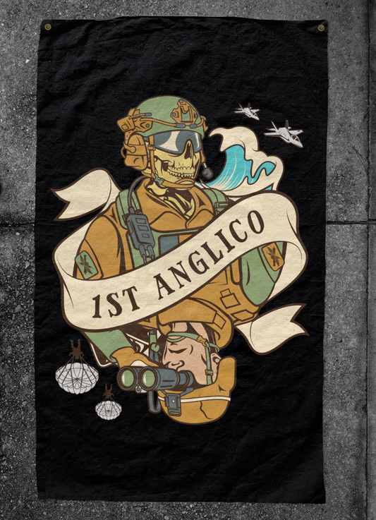 1st ANGLICO Death Card Flag