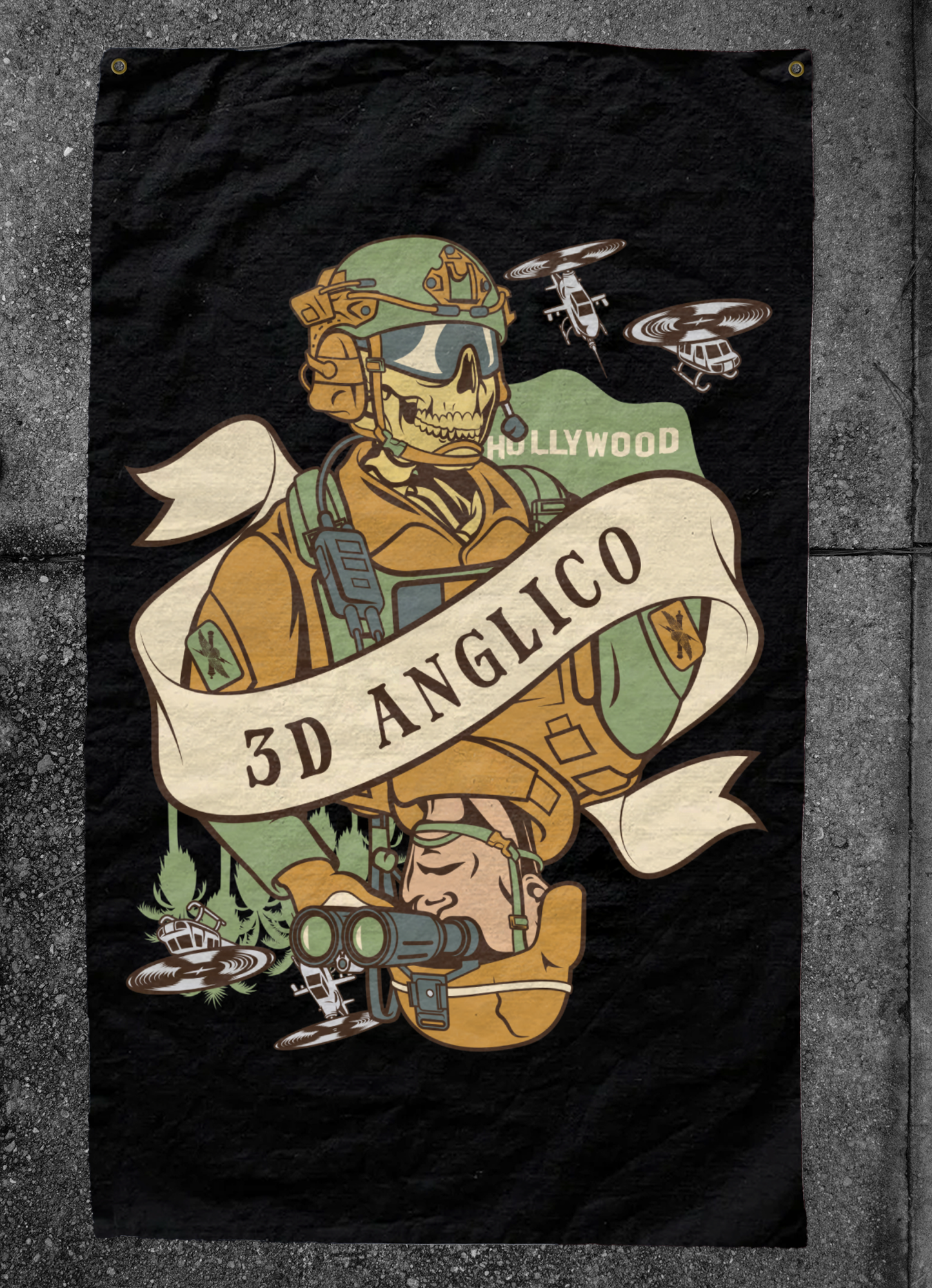 3rd ANGLICO Death Card Flag