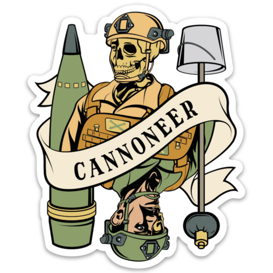 Cannoneer Death Card Sticker