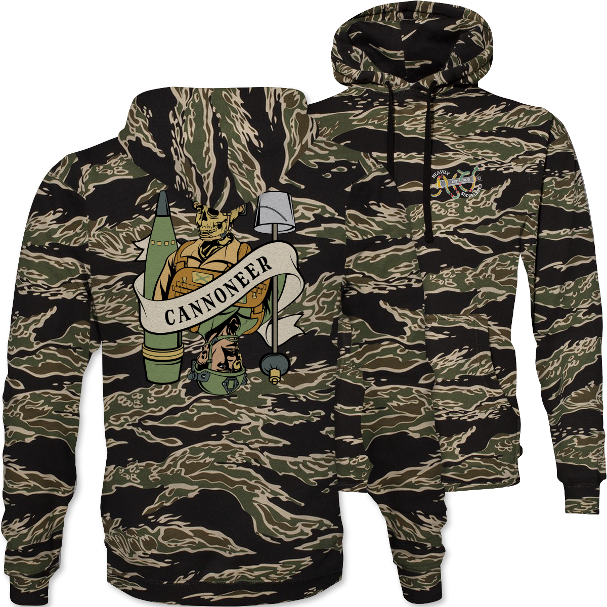 Cannoneer Death Card Camouflage Hoodie