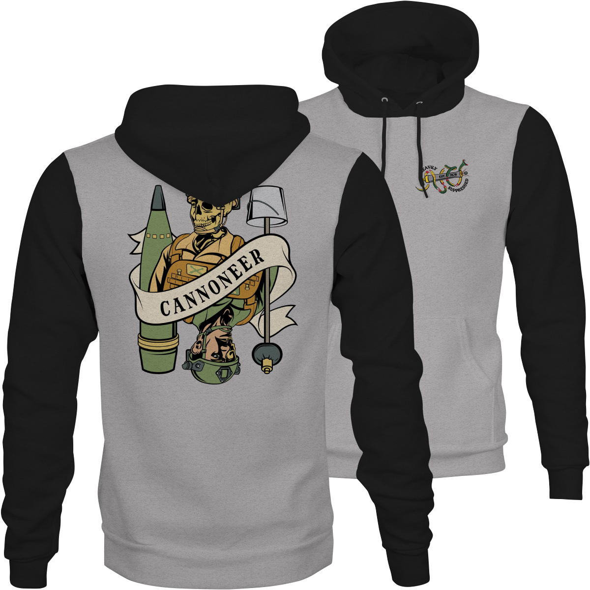 Cannoneer Death Card Camouflage Hoodie