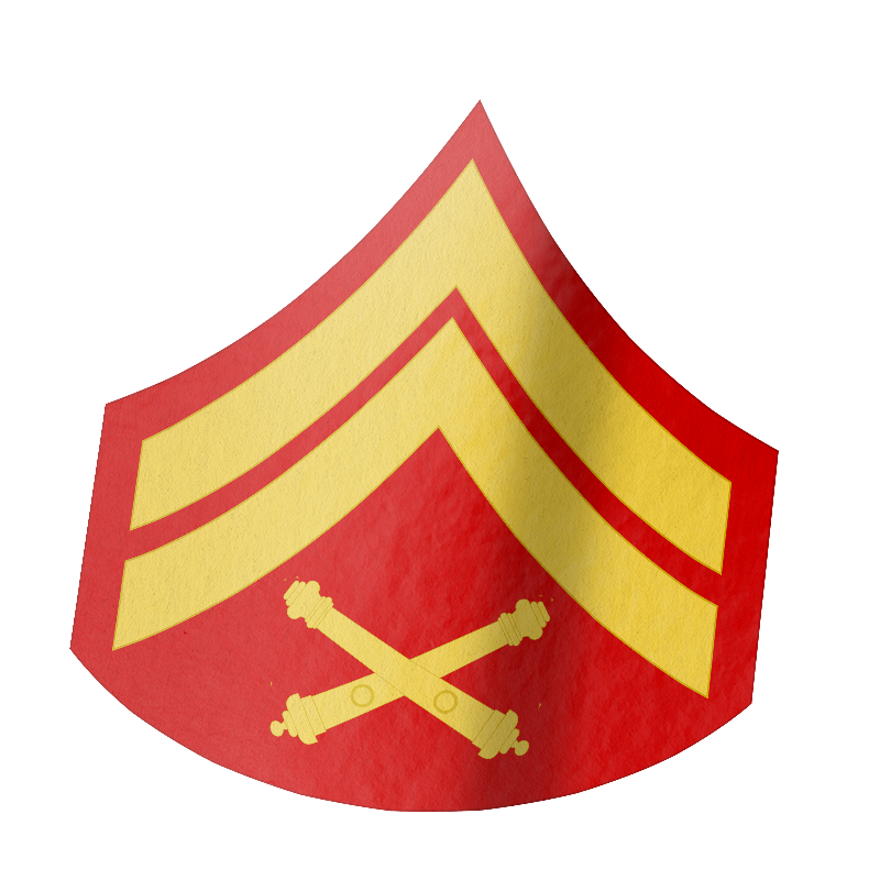 Cross Cannon Rank Sticker