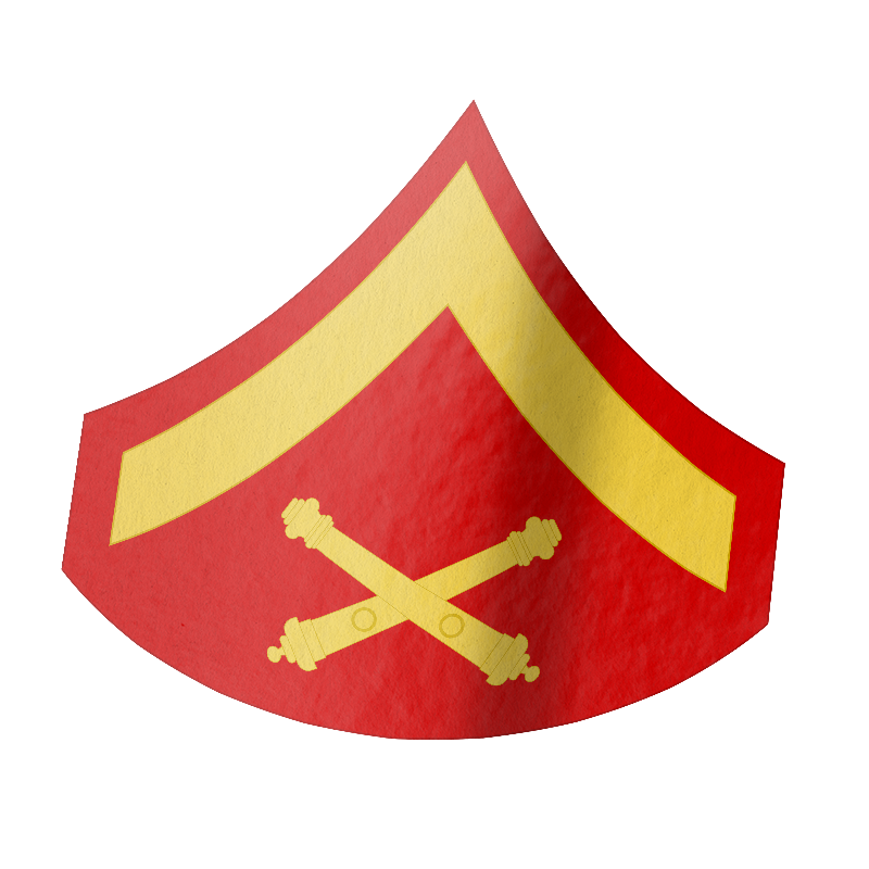 Cross Cannon Rank Sticker
