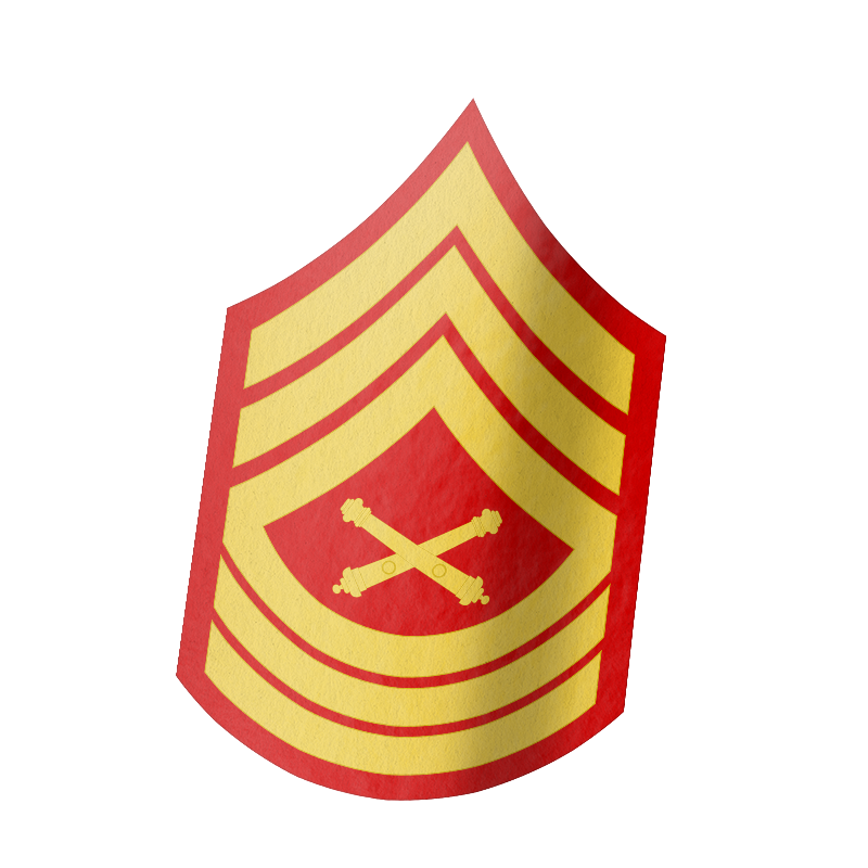 Cross Cannon Rank Sticker
