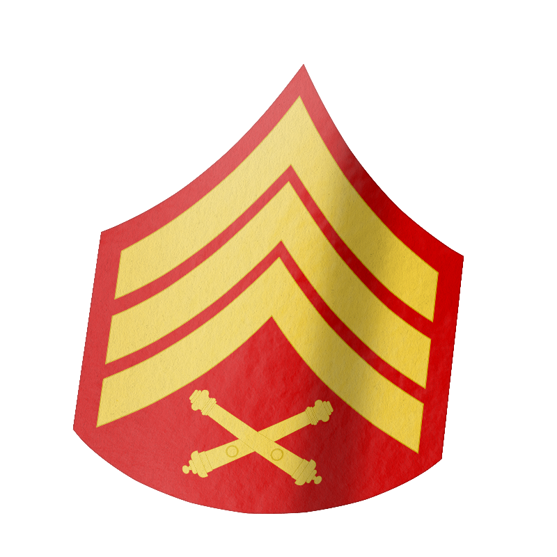 Cross Cannon Rank Sticker