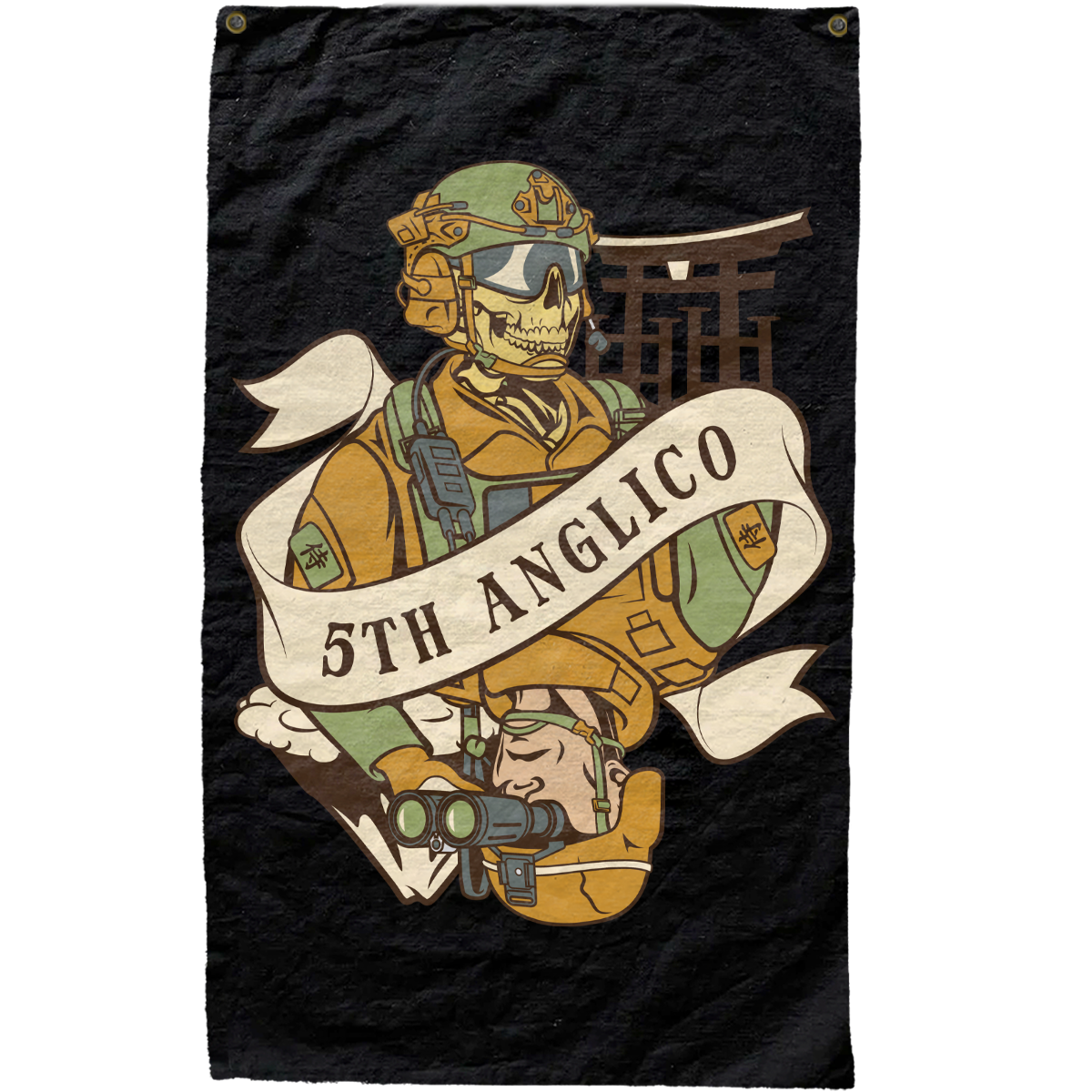 5th ANGLICO Death Card Flag