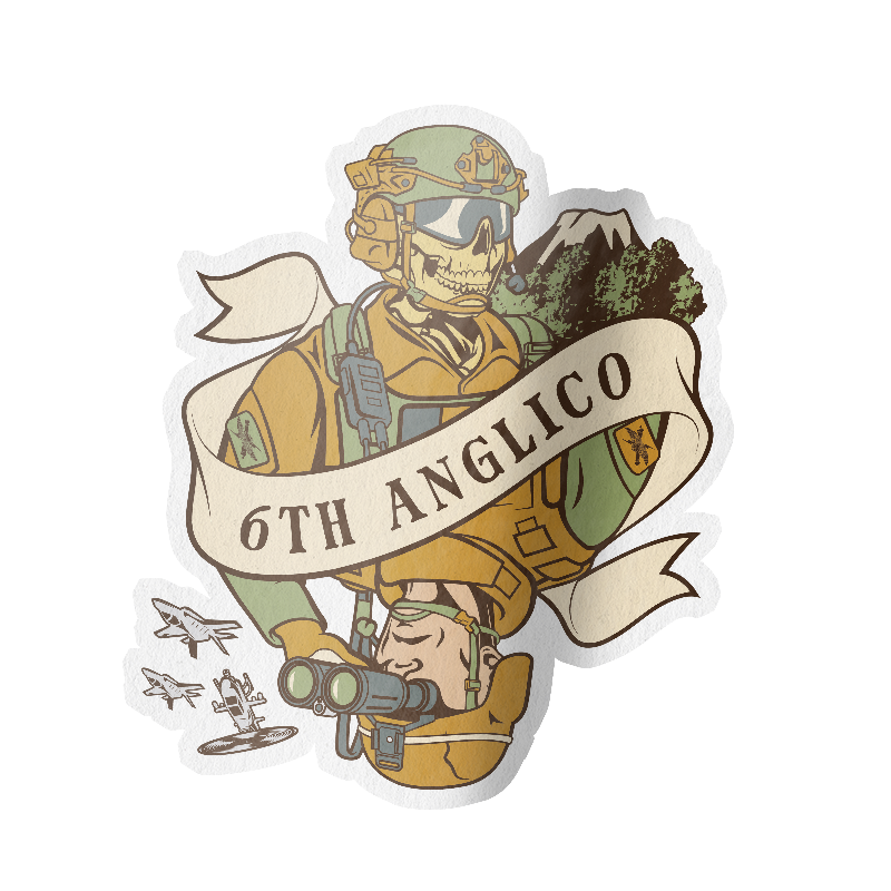 6th ANGLICO Death Card Sticker