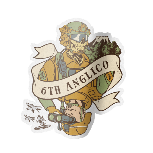 6th ANGLICO Death Card Sticker