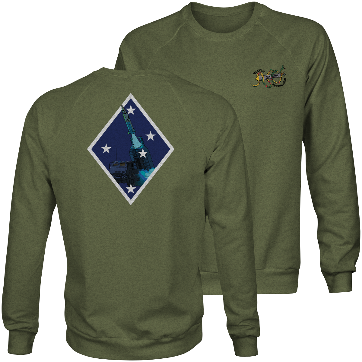 Blue Diamond HIMARS Sweatshirt - rocket artillery sweatshirt