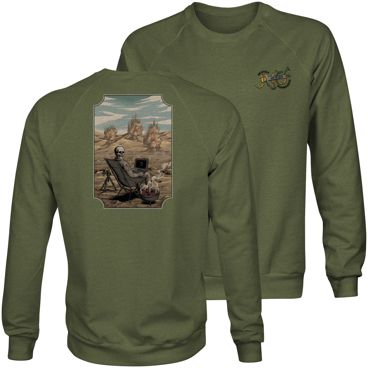 Observe and Chill Sweatshirt - forward observer artillery sweatshirt