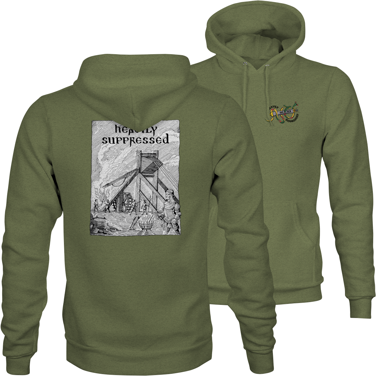 Trebuchet Hoodie - medieval siege weapon artillery hoodie