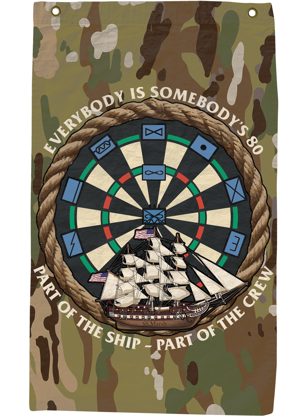 MM Dart Board - Flag