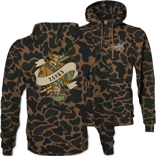 Tanks Death Card Camouflage Hoodie