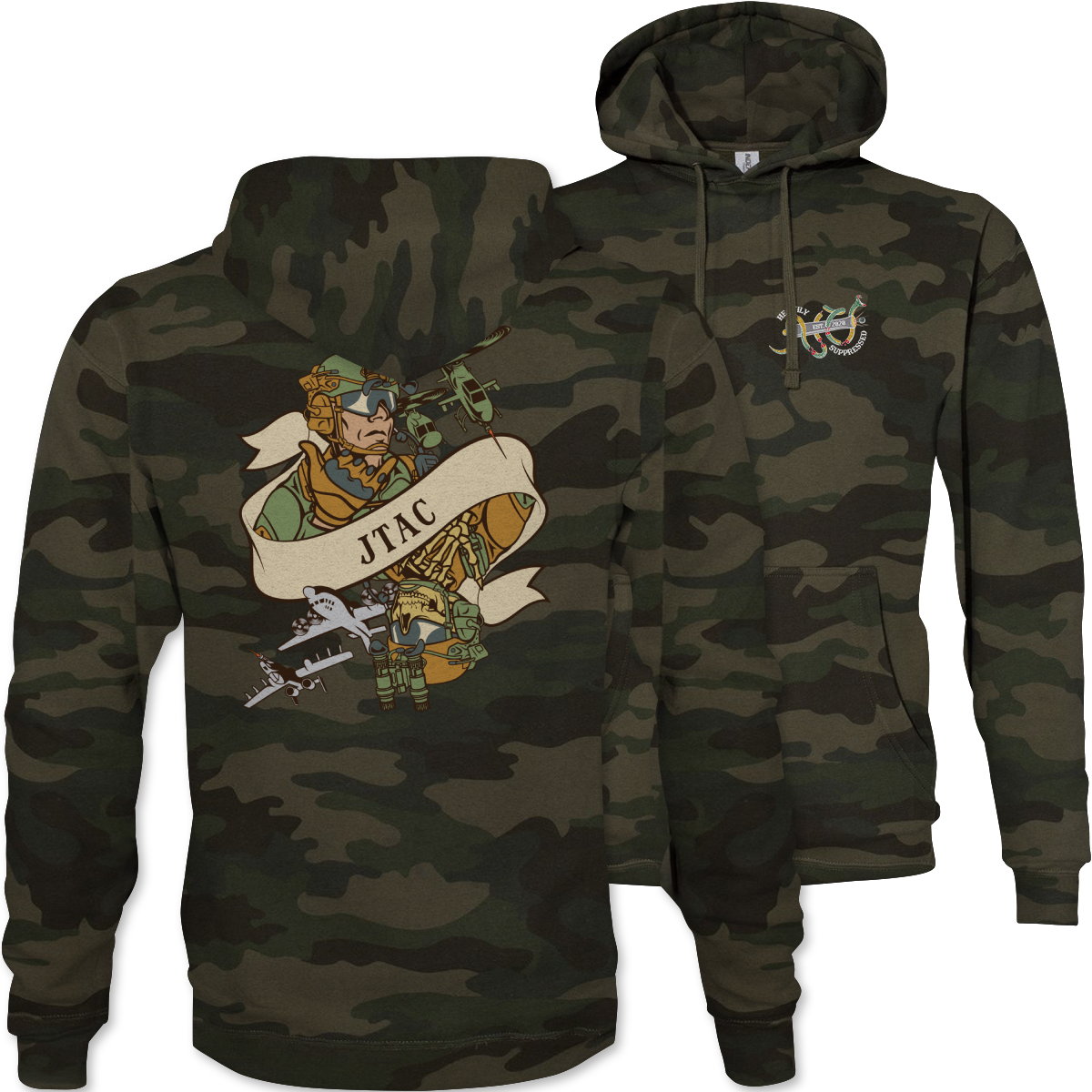 JTAC Death Card Camouflage Hoodie